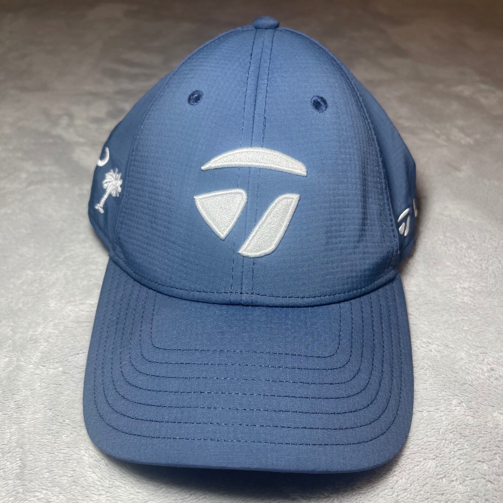 TaylorMade Golf Hat Mens OS Blue South Carolina Palmetto Crescent Adjustable Cap